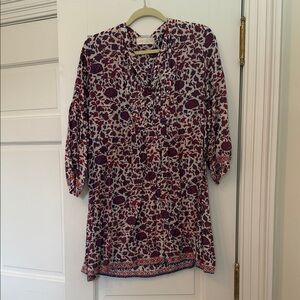 Natalie Martin Red and Blue Long Sleeve Dress